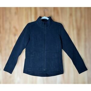 Lululemon Sz 6 Black Full Zip Jacket Scuba Stretch Athletic Casual Layer Sporty